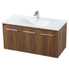 Elegant Decor 40 Inch Single Bathroom Floating Vanity In Walnut Brown VF44040WB